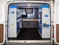 Van racking with storage modules and accessories 